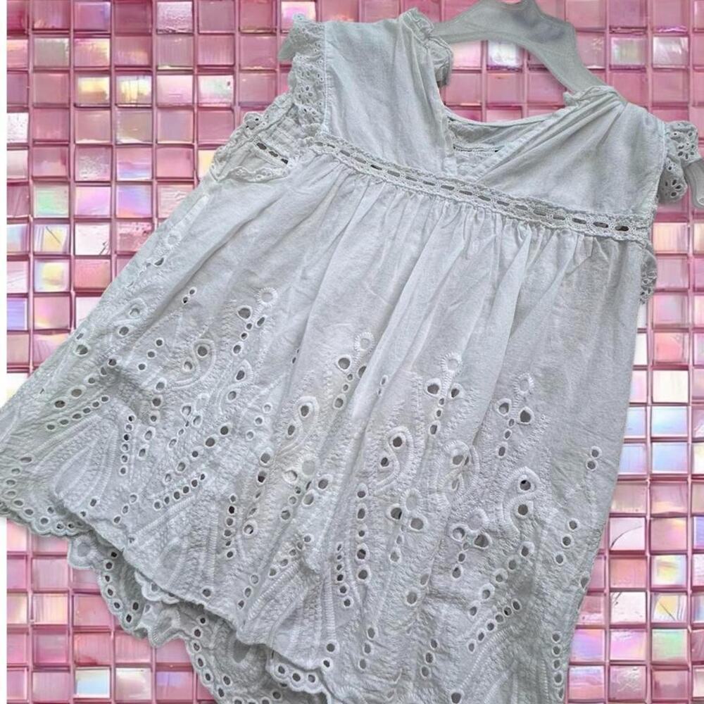 Adiva white eyelet lace babydoll